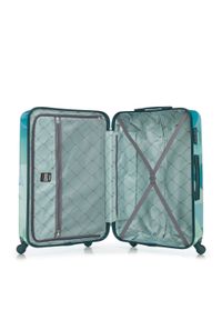 Wittchen - Duża walizka z ABS-u z nadrukiem zielono-niebieska. Kolor: niebieski, wielokolorowy, zielony. Materiał: guma. Wzór: nadruk. Styl: wakacyjny #3