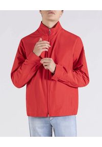 PAUL & SHARK - Czerwona kurtka Typhoon Save The Sea. Kolor: czerwony. Materiał: jeans, tkanina. Styl: klasyczny #1
