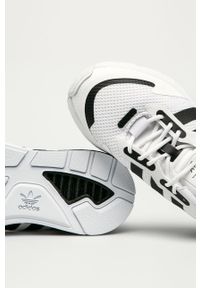 adidas Originals - Buty dziecięce ZX 1K. Nosek buta: okrągły. Zapięcie: sznurówki. Kolor: biały. Materiał: materiał, syntetyk, skóra ekologiczna, guma, zamsz. Szerokość cholewki: normalna. Model: Adidas ZX #3
