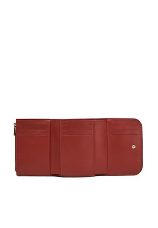 Longchamp Mały Portfel Damski 30021HAU Brązowy. Kolor: brązowy. Materiał: skóra