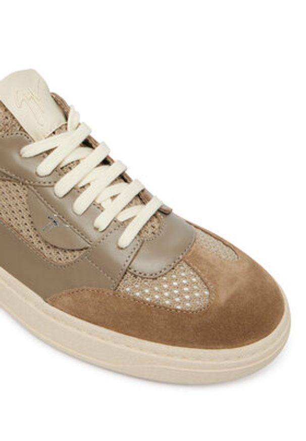 Giuseppe Zanotti Sneakersy RM60013 Beżowy ciemny. Kolor: beżowy. Materiał: skóra