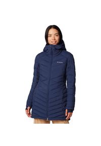 columbia - Kurtka sportowa damska Joy Peak Hooded II Mid Jacket. Kolor: niebieski. Materiał: poliester