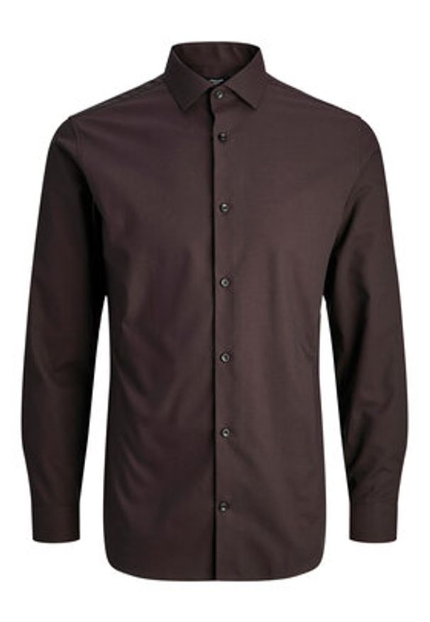 Jack & Jones Koszula Parker 12227385 Bordowy Slim Fit. Kolor: czerwony. Materiał: bawełna