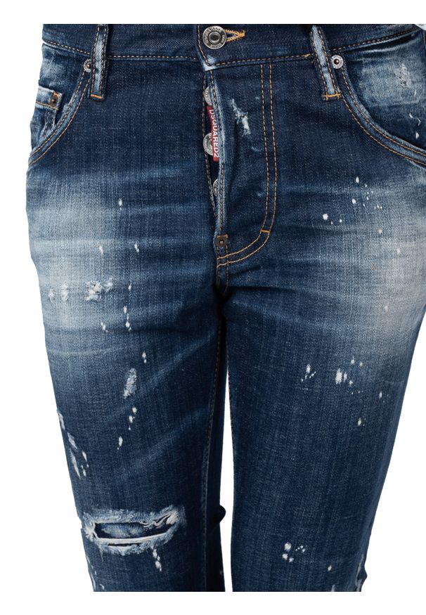 DSQUARED2 - Dsquared2 Jeans "Skater Jean" | S74LB1232 S30342 | Kobieta | Niebieski. Okazja: na co dzień. Stan: obniżony. Kolor: niebieski. Wzór: aplikacja. Sezon: lato. Styl: rockowy, elegancki, casual