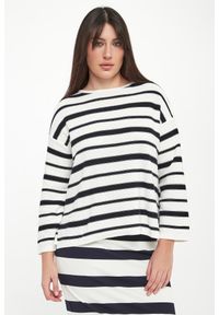 Sweter damski w paski Locusta MM. Wzór: paski #1