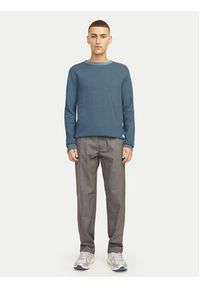 Jack & Jones - Jack&Jones Sweter Globe 12258139 Niebieski Regular Fit. Kolor: niebieski. Materiał: bawełna