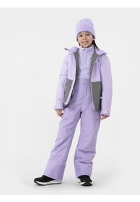 4f - Kurtka narciarska membrana 5 000 dziewczęca. Kolor: fioletowy. Materiał: materiał, poliester. Sezon: zima. Sport: narciarstwo