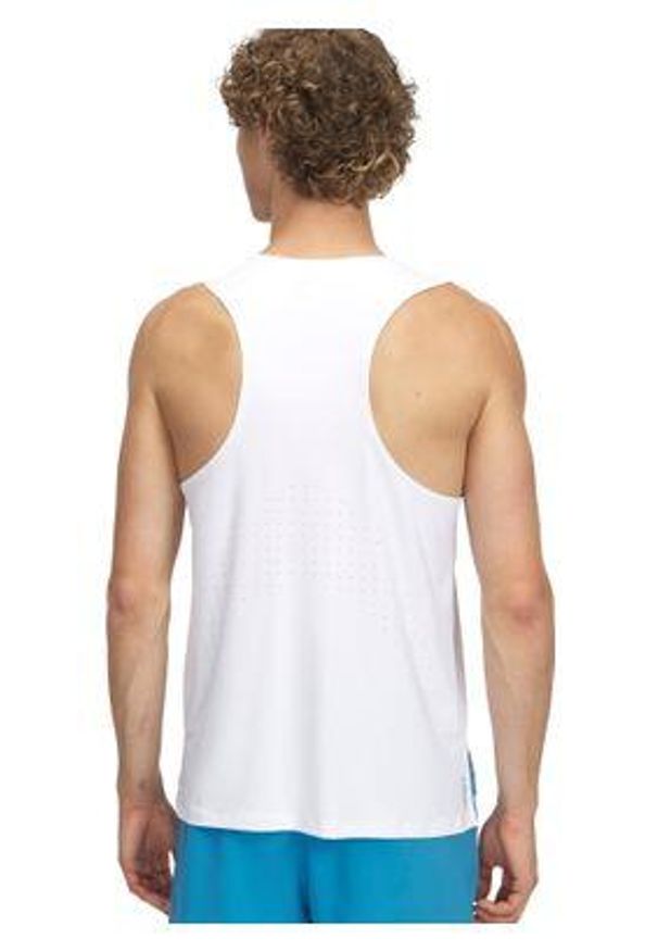 Tank top do biegania męski Under Armour Launch Elite Singlet. Kolor: biały. Sport: bieganie