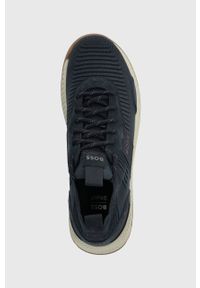BOSS sneakersy Titanium kolor granatowy 50498245. Nosek buta: okrągły. Zapięcie: sznurówki. Kolor: niebieski. Materiał: materiał, włókno, guma #2