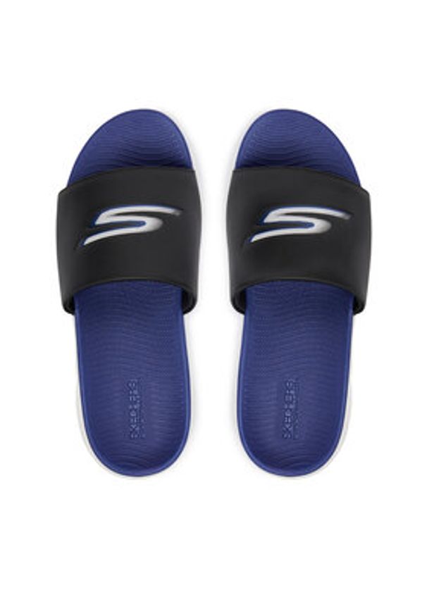 skechers - Skechers Klapki Go Consistent Slippers 2.0 229269/BKBL Czarny. Kolor: czarny. Materiał: skóra
