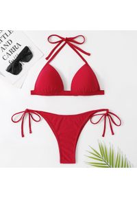 Intica - Strój kąpielowy wiązany odporny na chlor i UV Enriketa. Kolor: czerwony. Materiał: materiał #1