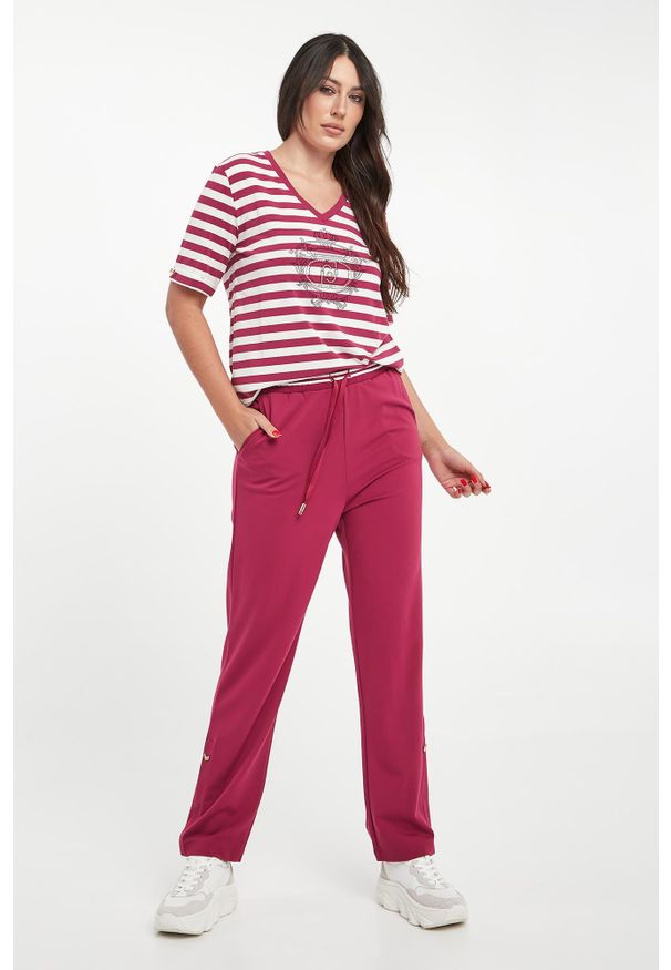 Liu Jo - T-shirt damski w paski LIU JO. Wzór: paski