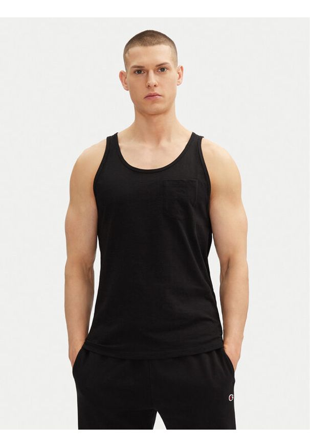 Jack & Jones - Jack&Jones Tank top Jake 12270577 Czarny Regular Fit. Kolor: czarny. Materiał: bawełna