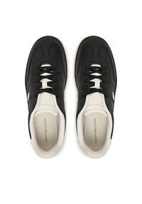 TOMMY HILFIGER - Tommy Hilfiger Sneakersy Heritage Shiny FW0FW08823 Czarny. Kolor: czarny. Materiał: skóra #3