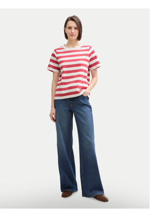 Tom Tailor Bluzka 1045964 Czerwony Regular Fit. Kolor: czerwony. Materiał: bawełna
