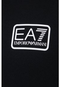 EA7 Emporio Armani bluza męska kolor czarny melanżowa. Okazja: na co dzień. Kolor: czarny. Wzór: melanż. Styl: casual