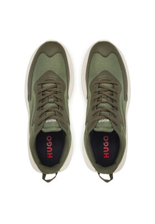 Hugo - HUGO Sneakersy Leon 50536960 Zielony. Kolor: zielony. Materiał: materiał