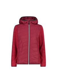 Damska kurtka z kapturem CMP. Typ kołnierza: kaptur. Kolor: czerwony. Materiał: polar, puch #1