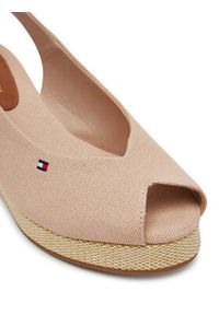 TOMMY HILFIGER - Tommy Hilfiger Espadryle Flag Mid Wedge Espad Slingback FW0FW08595 Różowy. Kolor: różowy. Materiał: materiał #3