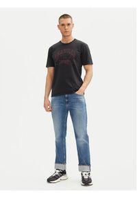 Wrangler T-Shirt 205921 Czarny Regular Fit. Kolor: czarny. Materiał: bawełna #4