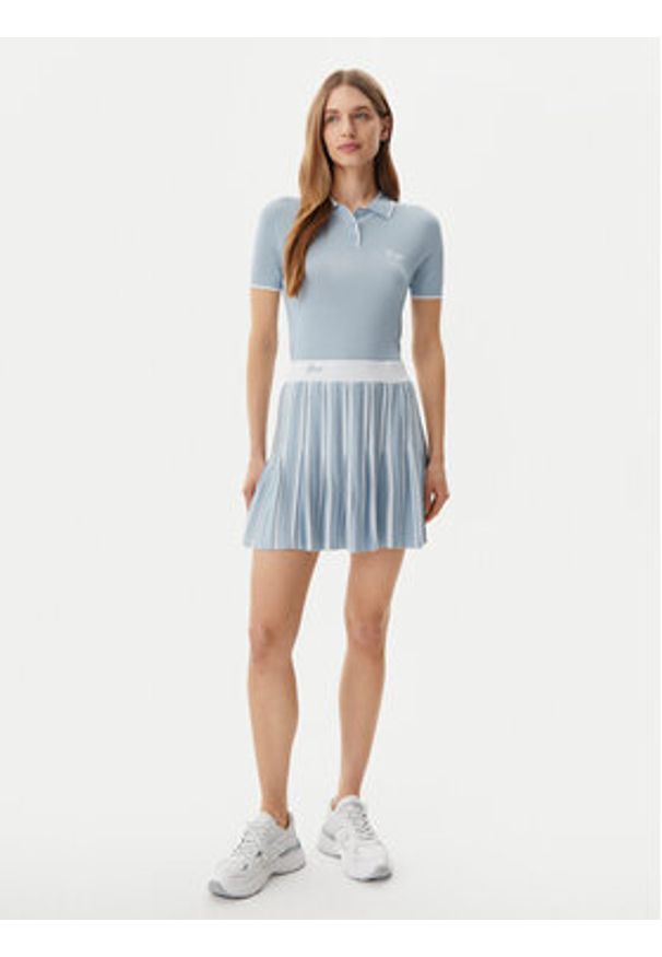 Guess Spódnica plisowana V5GD00 Z3D60 Błękitny Regular Fit. Kolor: niebieski. Materiał: wiskoza