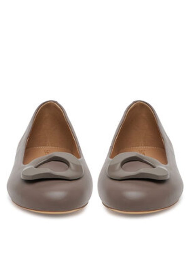 Sergio Bardi Baleriny WYL3692-2Z-SB Szary. Kolor: szary. Materiał: skóra