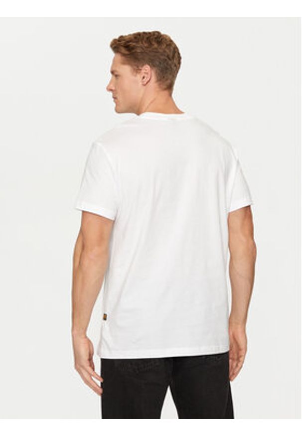 G-Star RAW - G-Star Raw T-Shirt Originals D25443-8415 Biały Regular Fit. Kolor: biały. Materiał: bawełna