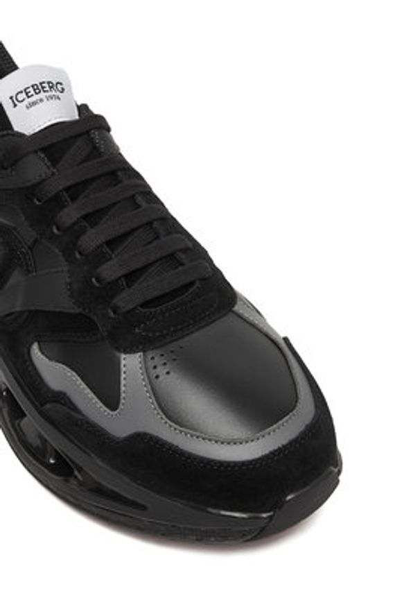 Iceberg Sneakersy Space IU1808 Czarny. Kolor: czarny. Materiał: skóra