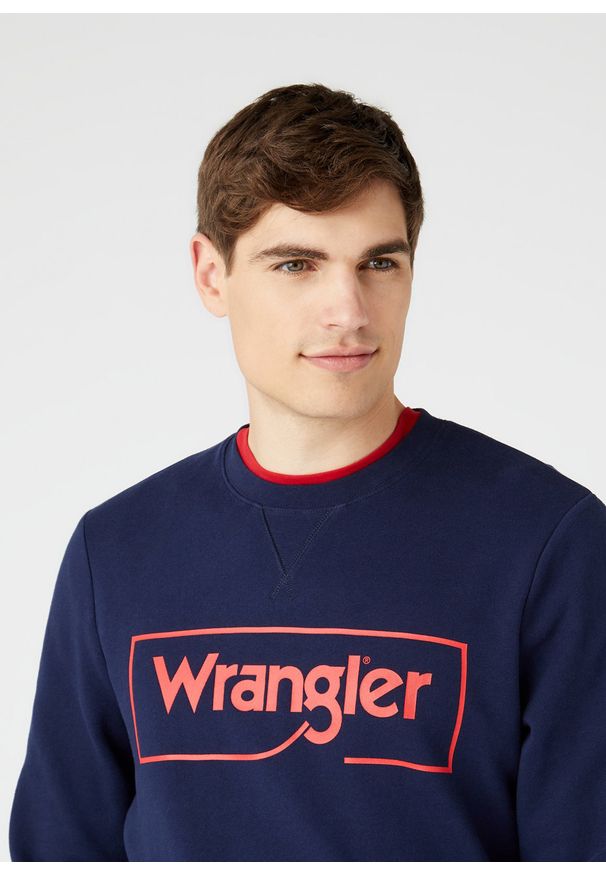 Wrangler - WRANGLER FRAME LOGO SWS MĘSKA BLUZA NAVY W6H1HA114 112146193