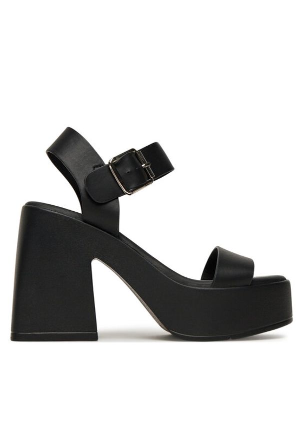 DeeZee Sandały 23258-12 Czarny. Kolor: czarny. Materiał: skóra