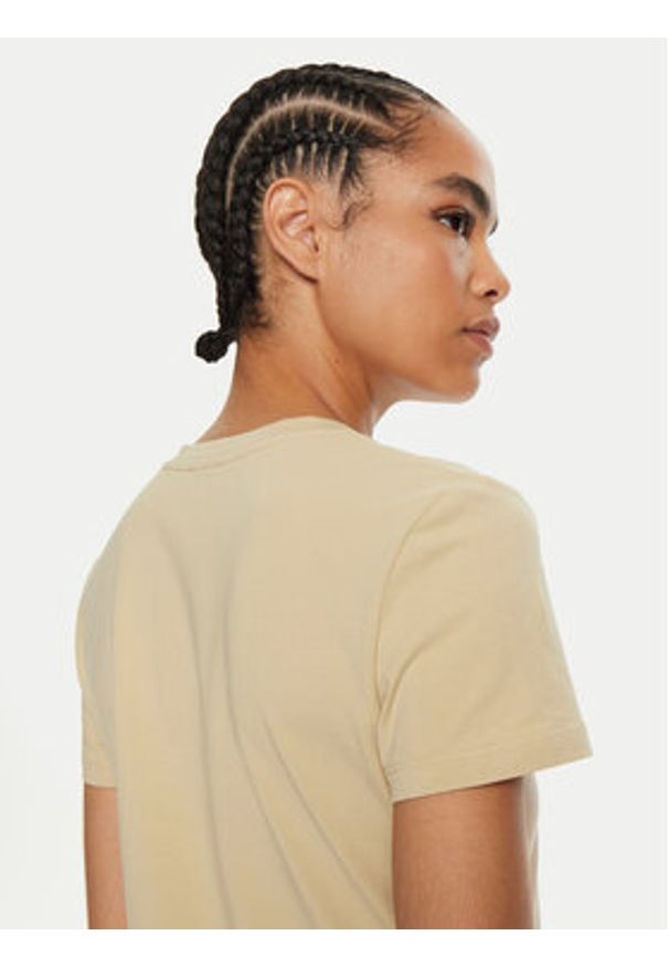 Fracomina T-Shirt FP24WT3007J401N5 Beżowy Slim Fit. Kolor: beżowy. Materiał: bawełna