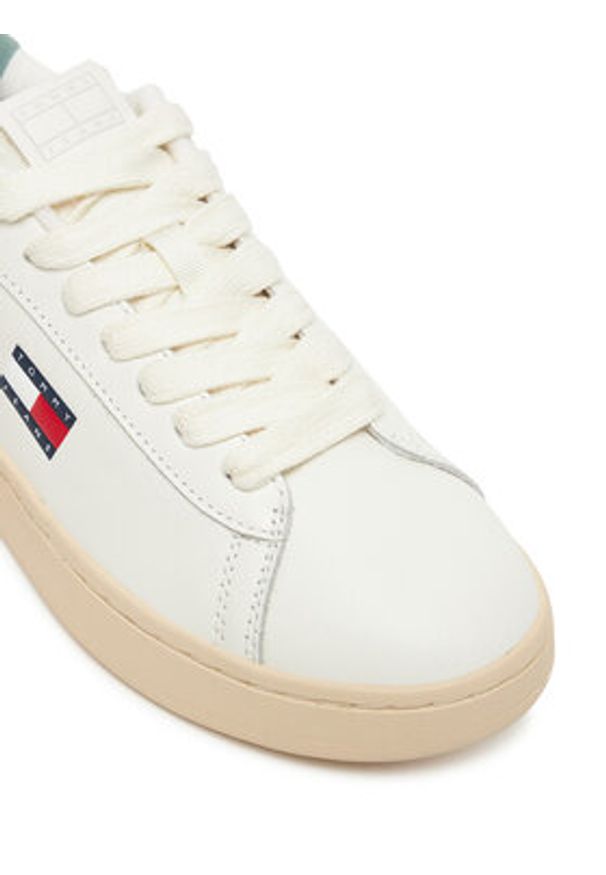 Tommy Jeans Sneakersy Archive '98 Leopard EN0EN02909 Biały. Kolor: biały. Materiał: skóra