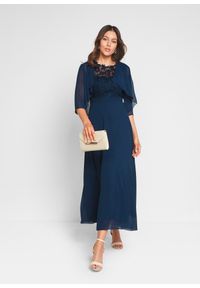 bonprix - Bolerko z delikatnego szyfonu. Kolor: niebieski. Materiał: poliester, szyfon #3