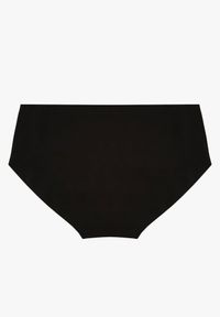 Renee - Czarne Majtki Figi High Waist z Bezszwowym Wykończeniem Kolaniris. Stan: podwyższony. Kolor: czarny. Materiał: jeans