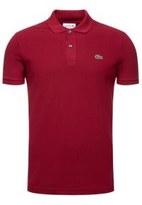 Lacoste Polo PH4012 Bordowy Slim Fit. Typ kołnierza: polo. Kolor: czerwony. Materiał: bawełna #3