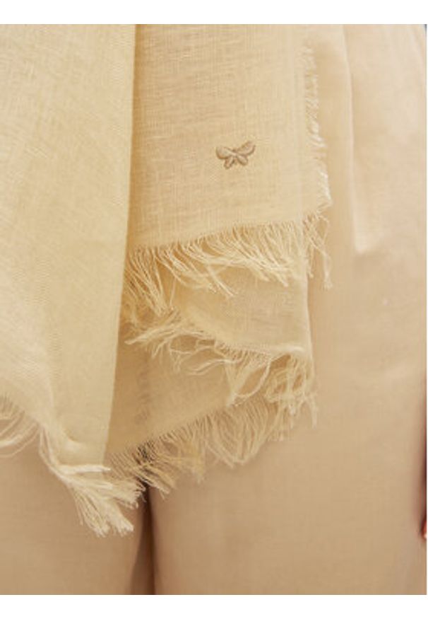 Weekend Max Mara Szal Sion2 2415541105 Beżowy. Kolor: beżowy. Materiał: len, materiał