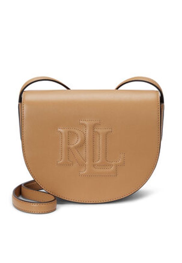 Lauren Ralph Lauren - LAUREN RALPH LAUREN Torebka Witley Leather Medium Embossed Logo Crossbody Bag 431950130008 Brązowy. Kolor: brązowy. Materiał: skórzane