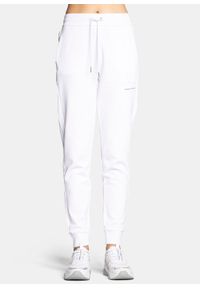 Spodnie dresowe damskie białe Armani Exchange 8NYPFX YJ68Z 1000. Kolor: biały. Materiał: dresówka #1