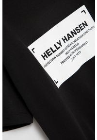 Helly Hansen t-shirt męski kolor czarny z nadrukiem. Kolor: czarny. Materiał: materiał. Wzór: nadruk