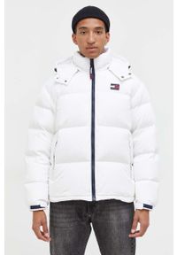 Tommy Jeans kurtka puchowa męska kolor biały zimowa. Kolor: biały. Materiał: puch. Sezon: zima #6