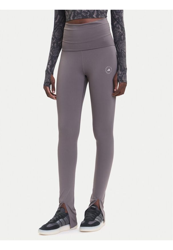 Adidas by Stella McCartney - adidas by Stella McCartney Legginsy True Strength JX4321 Szary Slim Fit. Kolor: szary. Materiał: syntetyk