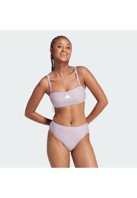 Adidas - Góra Bikini Iconisea Versatile Bandeau. Kolor: fioletowy, różowy, biały, wielokolorowy. Materiał: materiał