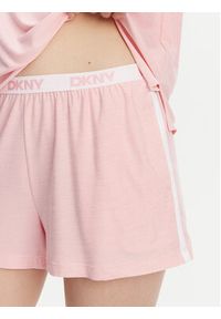 DKNY Piżama YI80039 Różowy Regular Fit. Kolor: różowy. Materiał: syntetyk