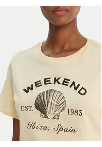 Weekend Max Mara T-Shirt Bora 2615971042 Żółty Regular Fit. Kolor: żółty. Materiał: bawełna #2