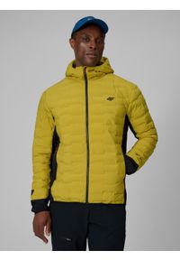 4f - 4F Kurtka trekkingowa z wypełnieniem Primaloft Silver męska - żółta XXL. Kolor: żółty. Materiał: syntetyk, materiał. Technologia: Primaloft. Długość: długie. Sport: turystyka piesza #1