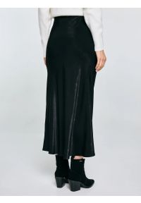 Big-Star - Spódnica damska maxi satynowa czarna Eleni 906. Okazja: na co dzień. Kolor: czarny. Materiał: satyna. Styl: casual, elegancki, wizytowy