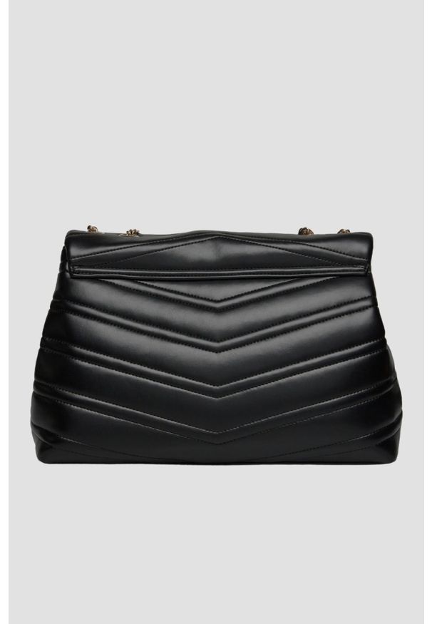 Valentino by Mario Valentino - VALENTINO Duża czarna damska torebka Privilege Flap Bag. Kolor: czarny. Wzór: aplikacja. Materiał: zdobione. Styl: elegancki