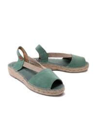 Toni Pons - TONI PONS ELLA menta mint, sandały/espadryle damskie. Kolor: zielony. Materiał: guma, skóra. Obcas: na koturnie