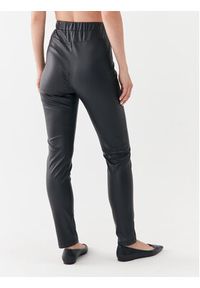 Max Mara Leisure Spodnie z imitacji skóry Zefir 23378601 Czarny Slim Fit. Kolor: czarny. Materiał: syntetyk, skóra #5