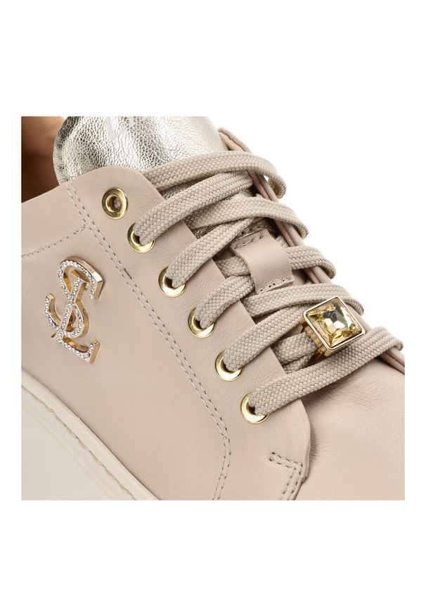 Brązowe Sneakersy Libero Modne Obuwie Damskie. Okazja: do pracy, na co dzień. Kolor: brązowy. Materiał: materiał. Styl: casual
